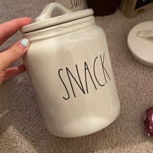 Rae Dunn snack canister